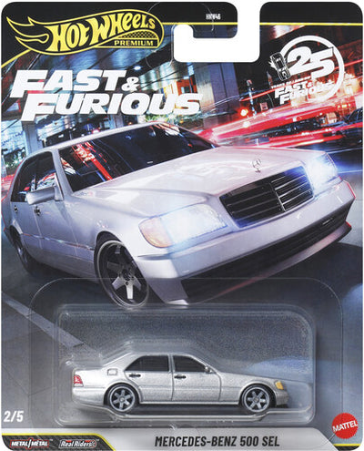 Hot Wheels Premium Fast & Furious 25th Anniversary Mercedes-Benz 500 SEL Die-Cast Vehicle