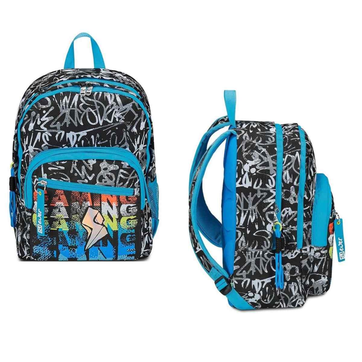 Seven Sj Gang Blackwall Boy School Bag 2 Zip Fit A4