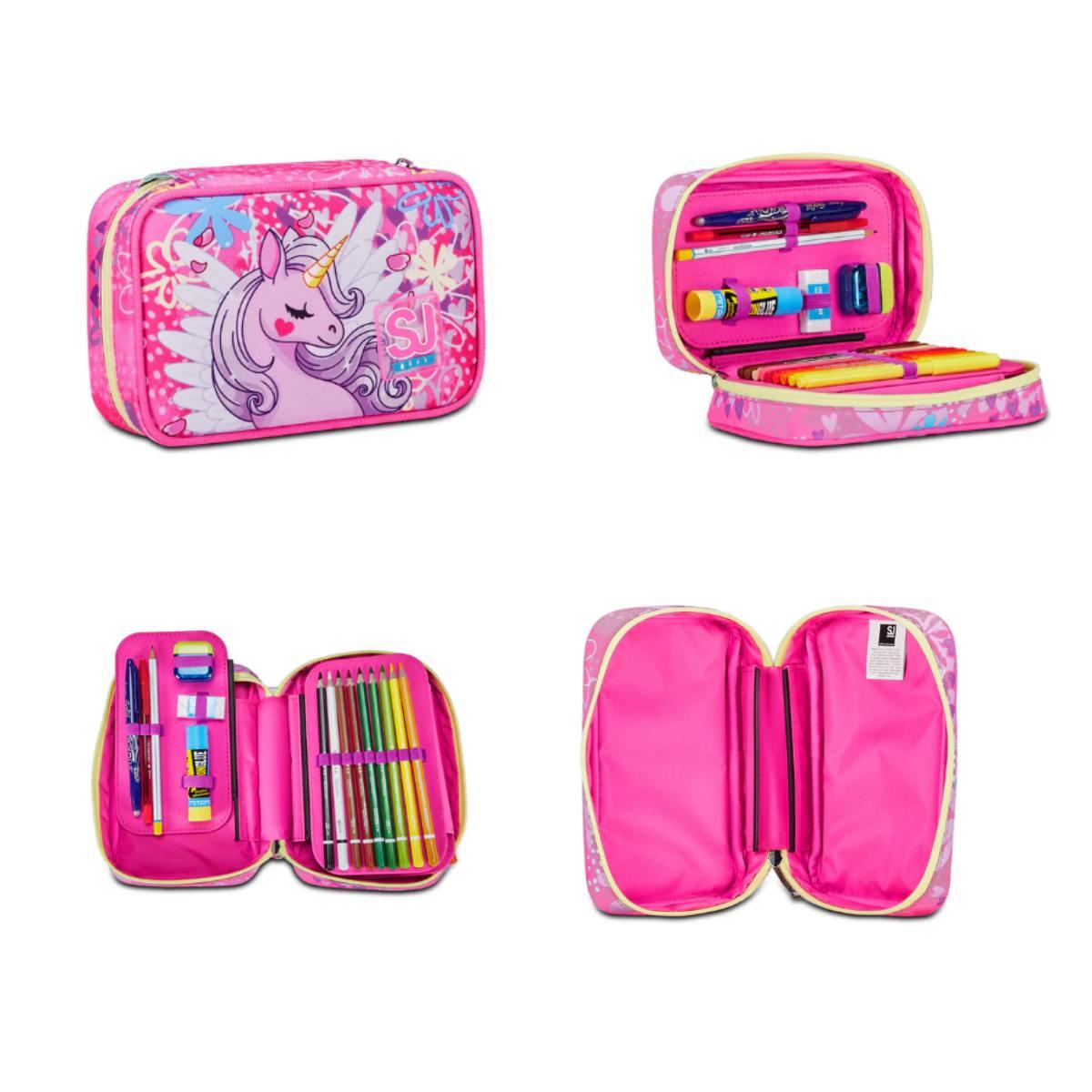 Seven One Zip Large Filled Unicorn Pencil Case