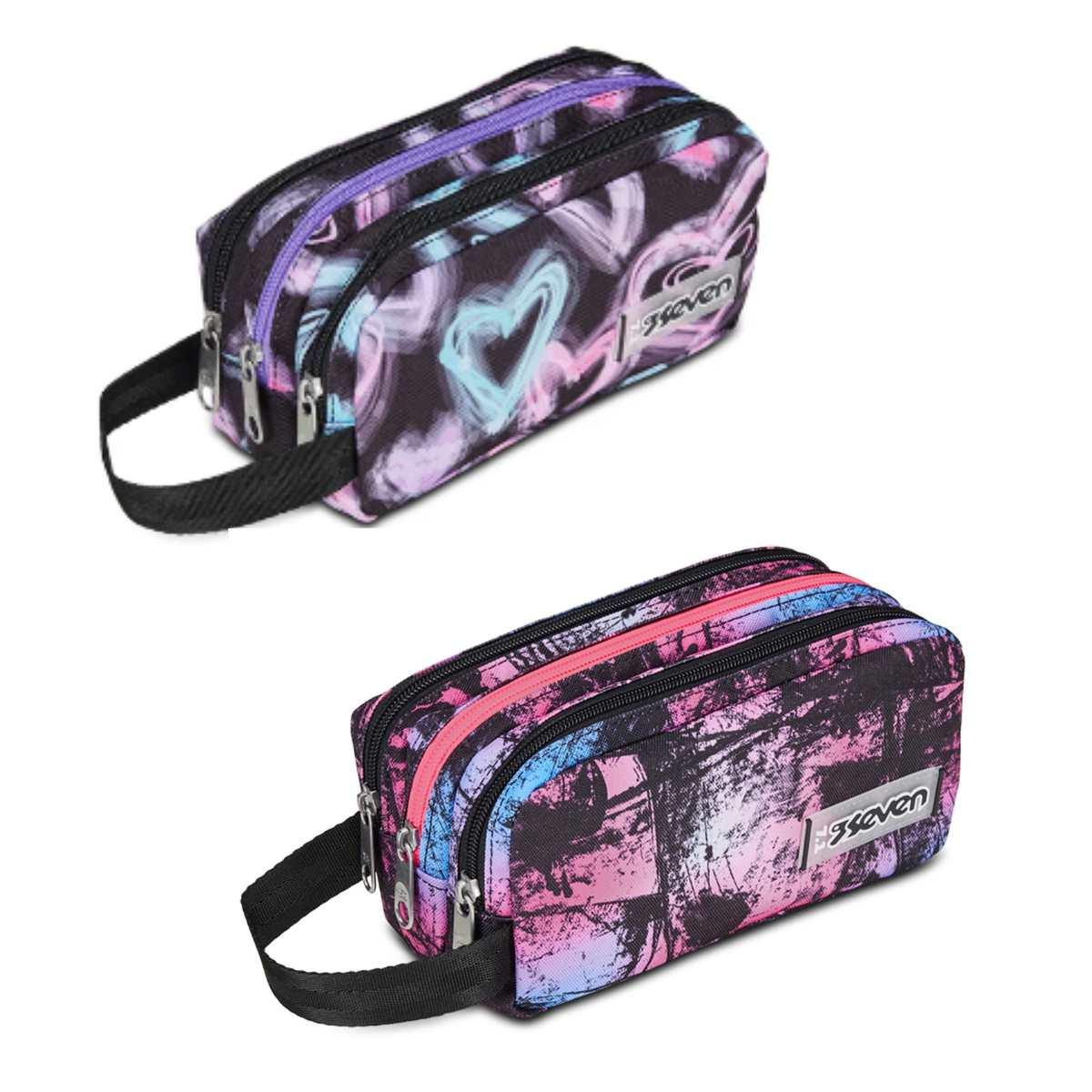 Seven Pecil Case 3 Zip Girl
