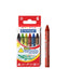 Triangular Wax Crayons x6 Colours