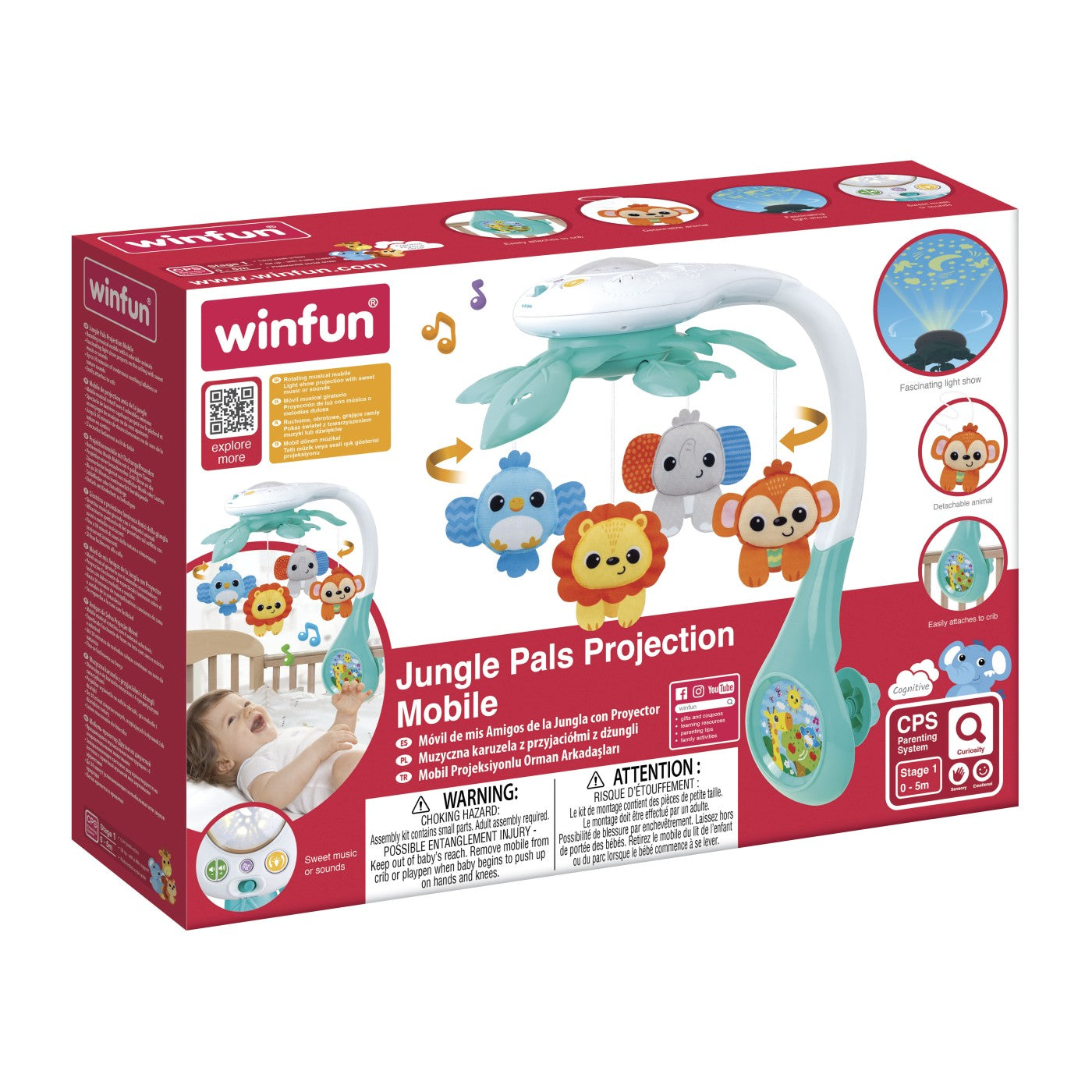 WinFun Jungle Pals Projection Mobile