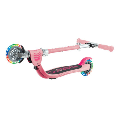 Globber Flow Foldable Junior Lights 2-Wheel Scooter - Pastel Pink