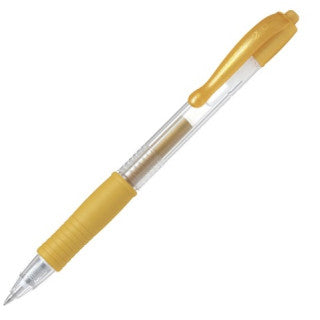 Retractable Gel Ink Pen Metallic Gold 0.7