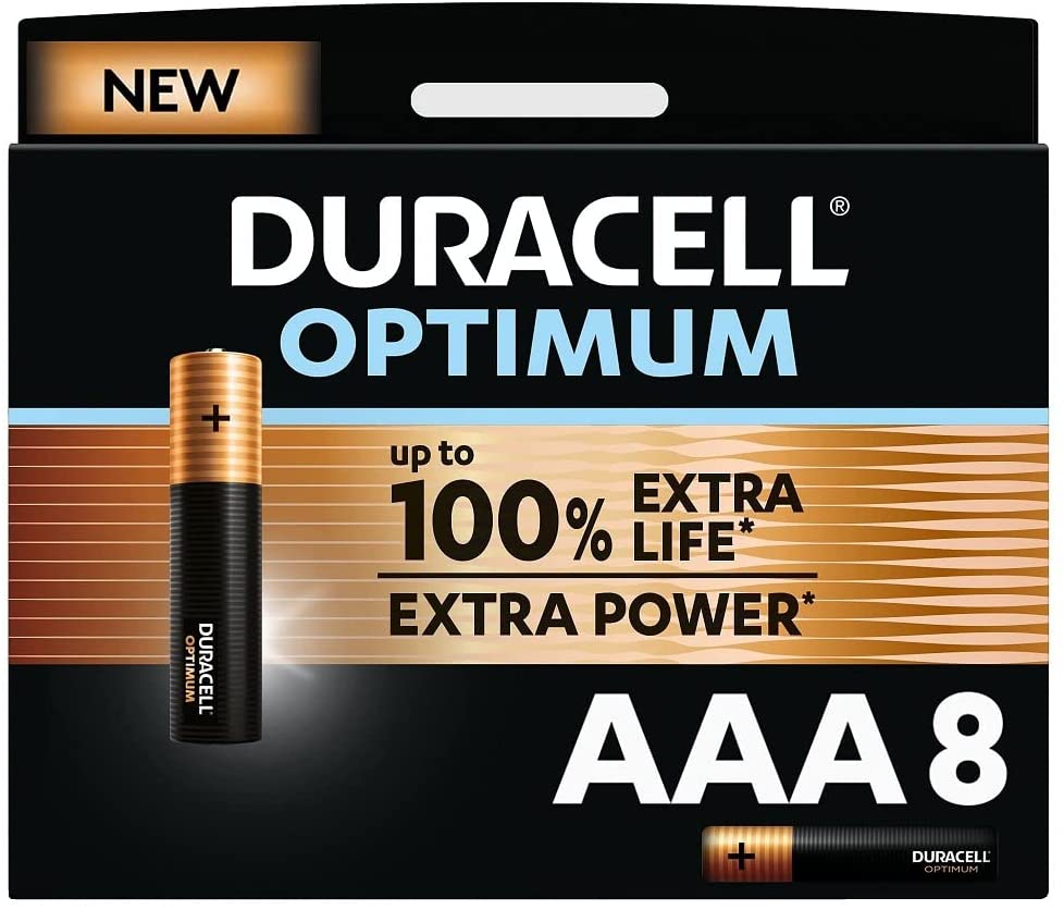 Duracell Optimum Power AAA Packet X8 Batteries