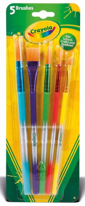 Crayola 5 Assorted Paint Brushes