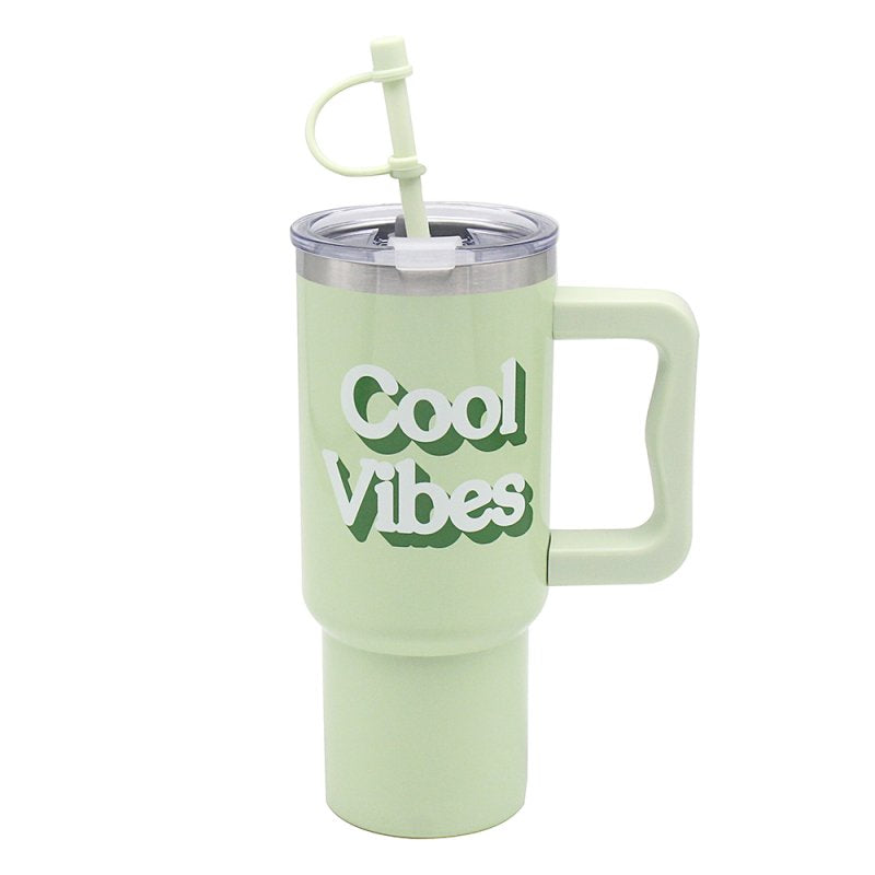 Double wall insulated bottle 700ML with straw - cool vibes
