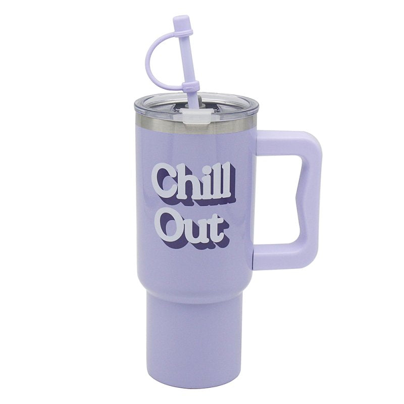 Double wall insulated bottle 700ML with straw - chill out