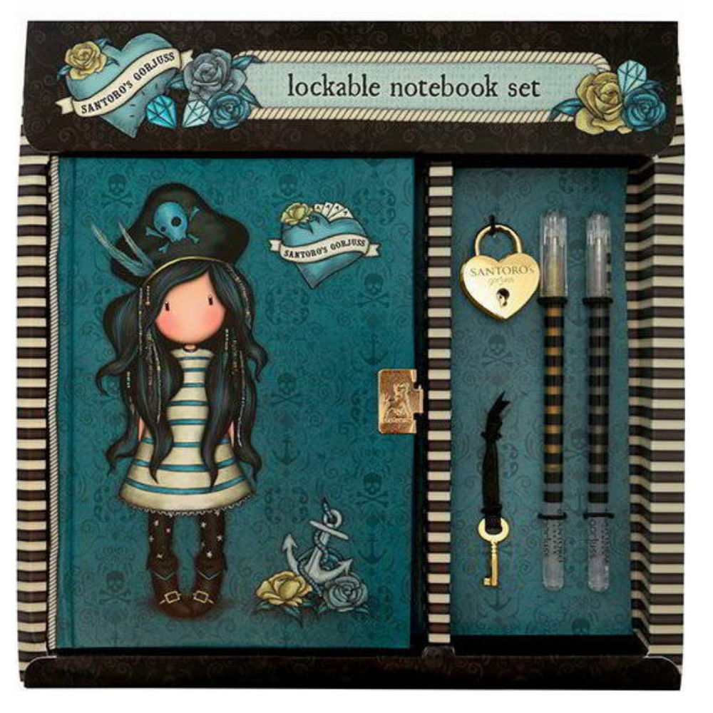 Journal Set - Note Book With Lock And Two Pens