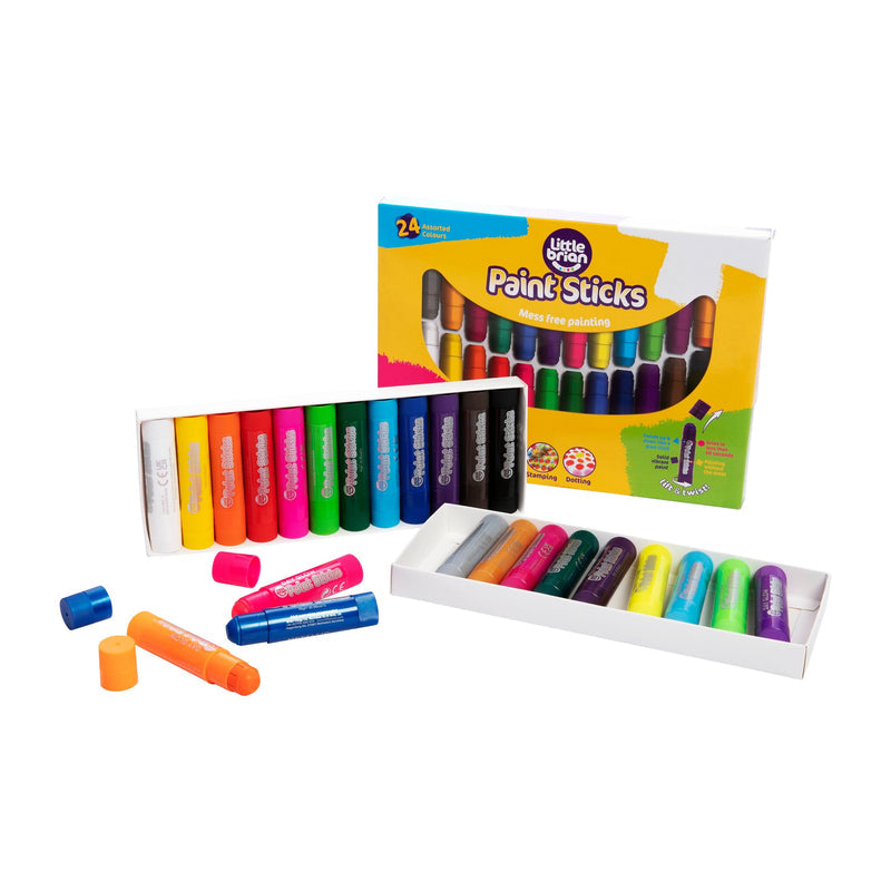 Little Brian Paint Sticks X24 Assorted Mess Free Metallic Day Glow