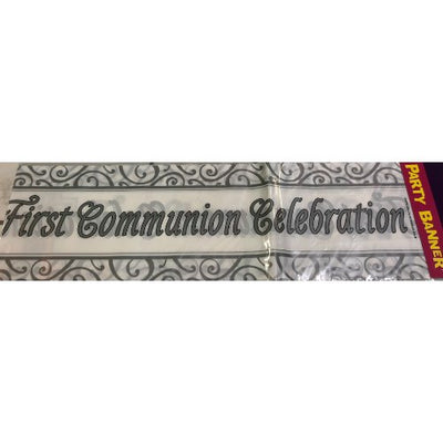 Communion Celebration Silver Banner 2.6 Mtrs