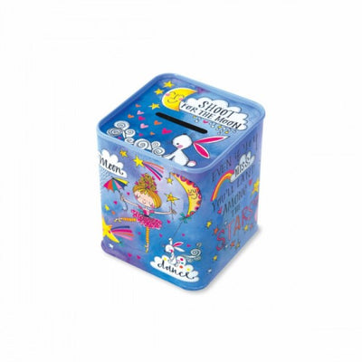 Shoot for the Moon Tin Money Box