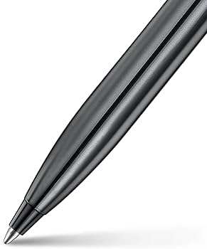 Sheaffer 100 Ballpoint Pen E9375 Ionic Shiny Grey Gunmetal with PVD Black Trims