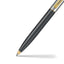 Sheaffer Sentinel Metal Matte Black Barrel and Brushed Chrome Cap Ballpoint Pen with Gold-Plated Trims