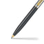 Sheaffer Sentinel Metal Matte Black Barrel and Brushed Chrome Cap Ballpoint Pen with Gold-Plated Trims