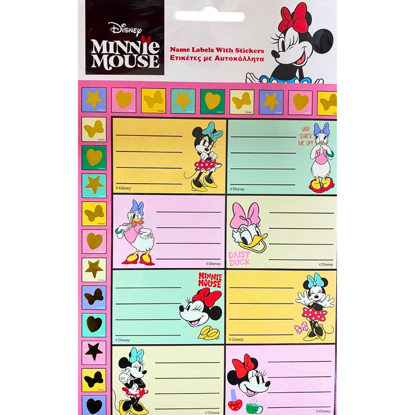 Minnie Mouse School Lables x 16 lables
