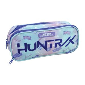Gim K-Pop Demon Hunters Purple Oval Pencil Case 2 zip pencil case