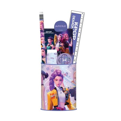 K-POP DEMON HUNTERS Stationery Set + Pencil Pot - 7pc.