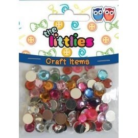 Rhinestones Round Asst. Colored 8Mm - 120Pcs