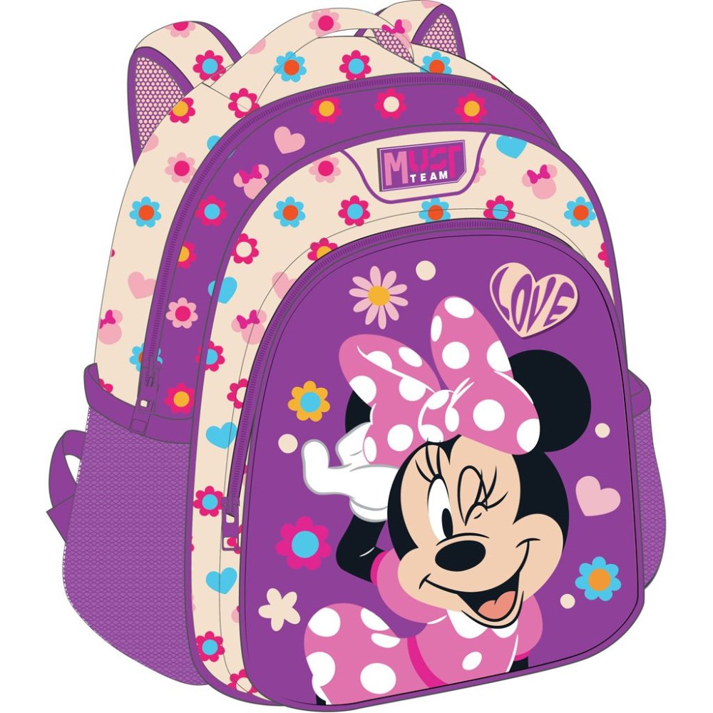 Minnie Love School Bag 1 zip fit A4