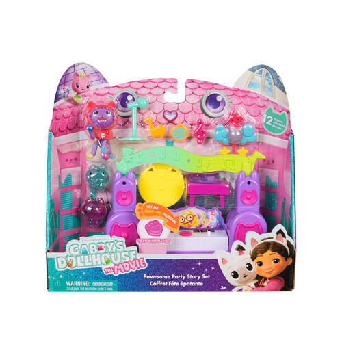 Gabby's Dollhouse The Movie Paw-Some Party Story Playset