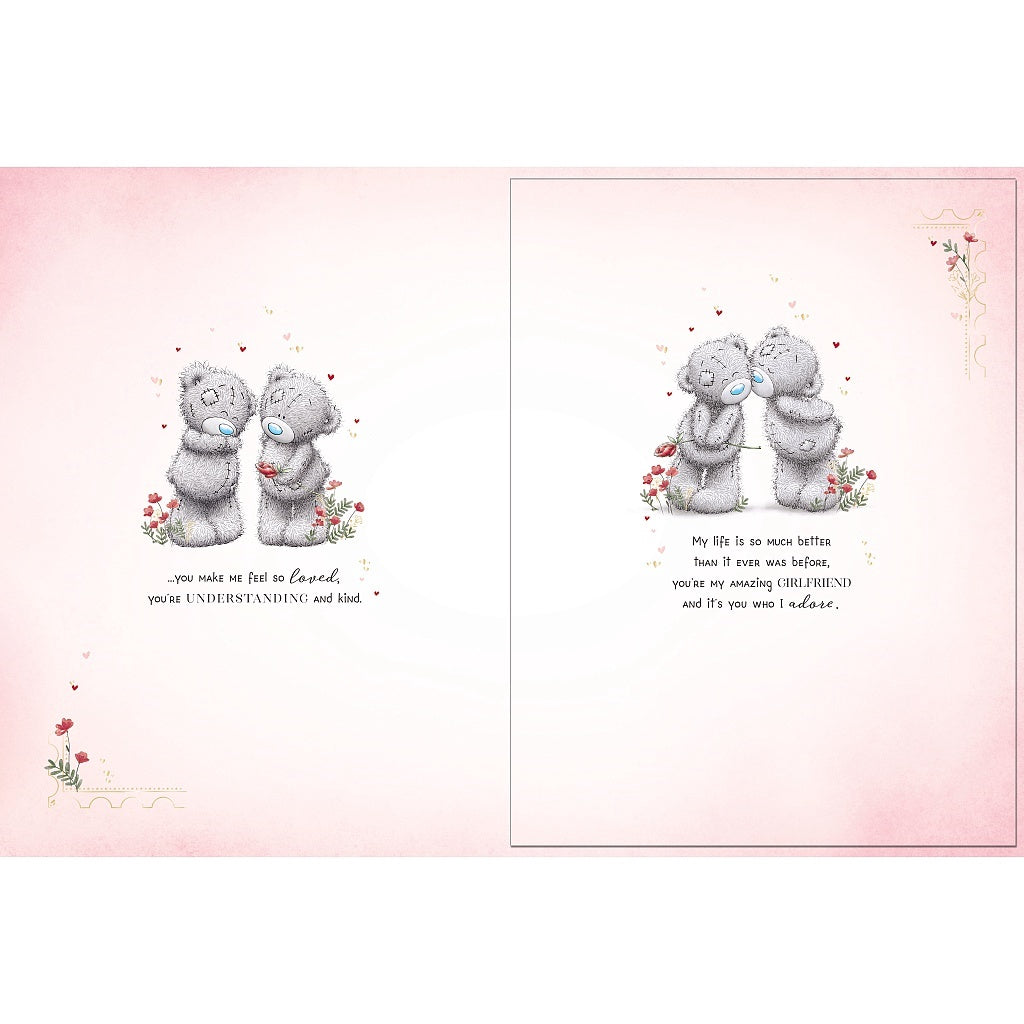 Bears By Tree Trunk Girlfriend Luxury Boxed Handmade Valentine's Day Card