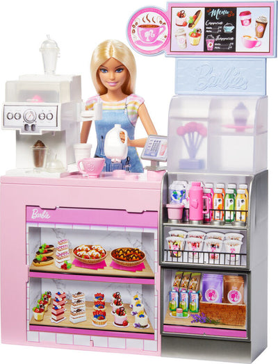 Barbie Coffee Shop Playset with Blonde Barista Doll