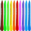 Plastic Crayons X12