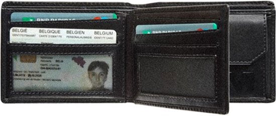 Maverick New Men Leather Black Wallet with 2 Bill Compartments