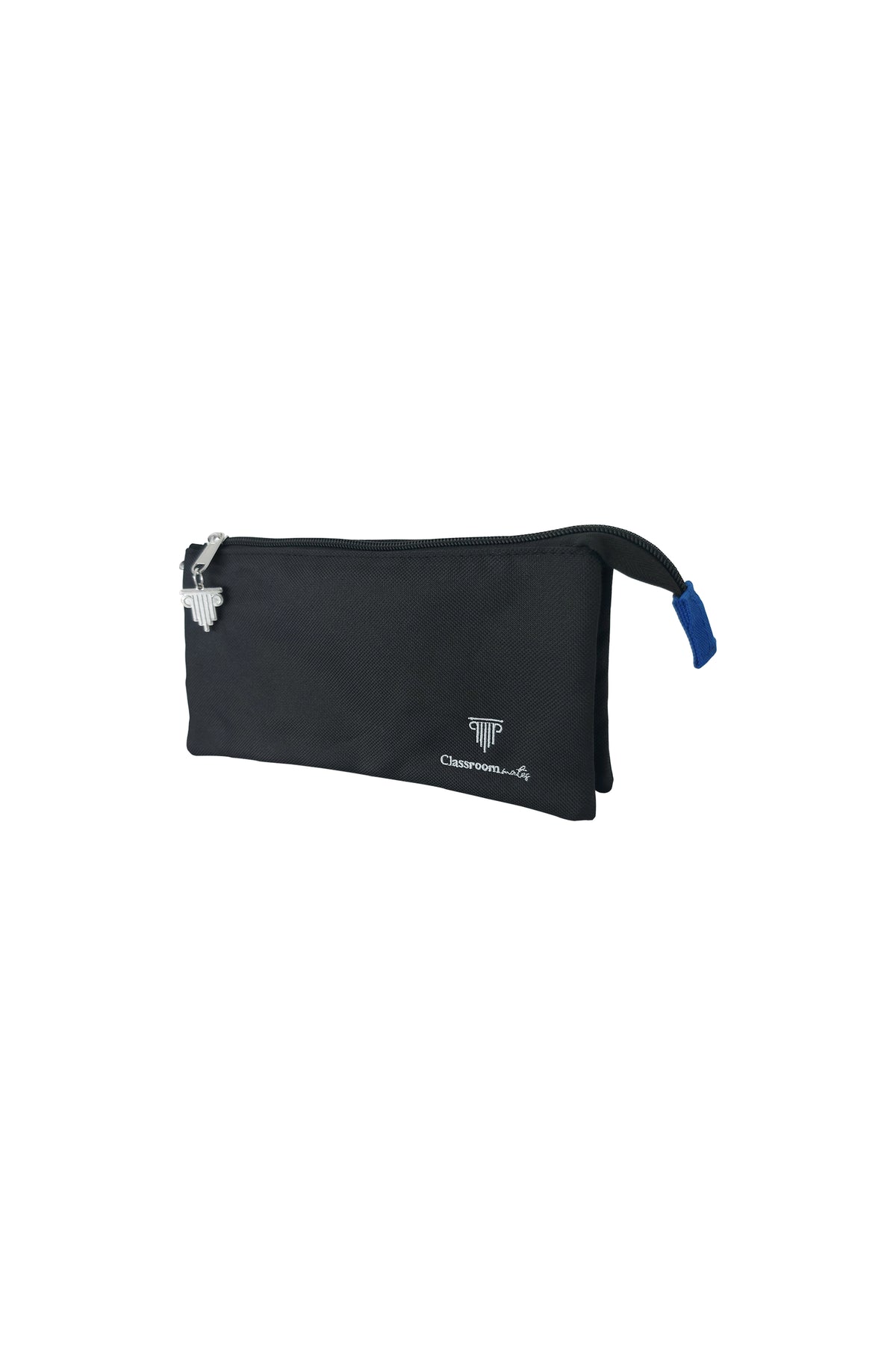  Pencil Case 2 Zip 3 Pockets  Black