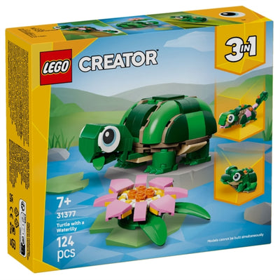 LEGO Creator 3-in-1 Turtle With A Water Lily Flower 31377
