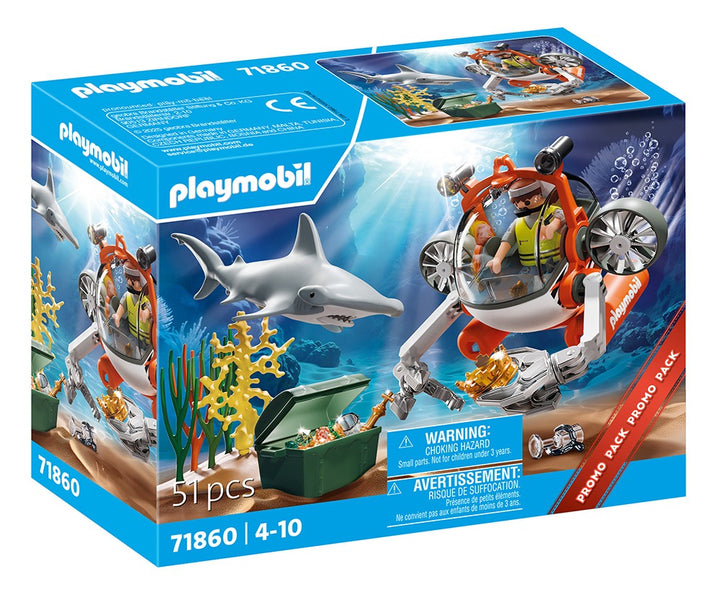 PLAYMOBIL City Action Treasure Hunt with Submarine 71860