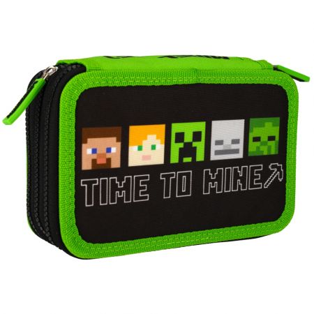 Minecraft 3 Zipp Empty Pencil Case