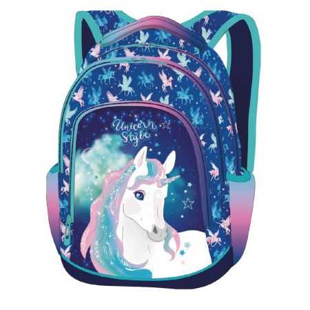 Unicorn Backpack 2 Zip Fit A4