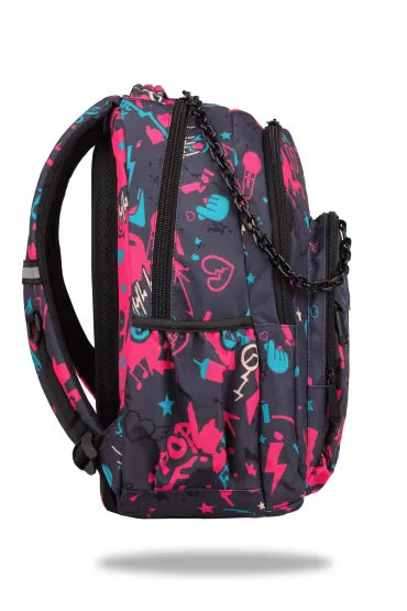 K-Pop Basic Plus Dark school backpack - 2 ZIP fit A4