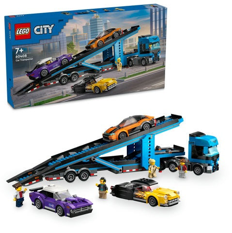 LEGO City 60408 Car Transporter Truck with Sports Cars