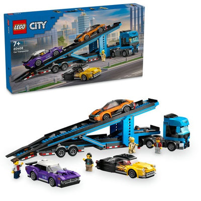 LEGO City 60408 Car Transporter Truck with Sports Cars