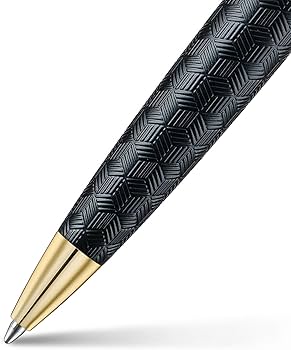 Sheaffer 300 Engraved Matt Black Ballpoint Pen with Gold-Plated Trim