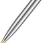 Sheaffer Sentinel Metal Brushed Chrome Ballpoint Pen with Gold-Plated Trim
