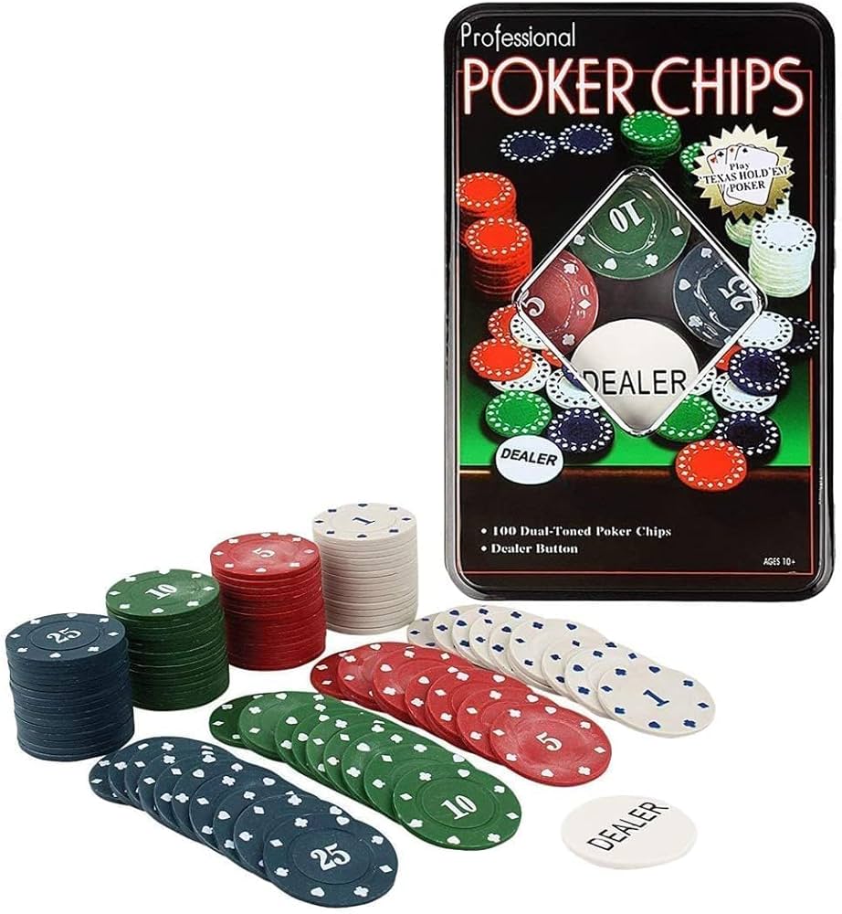 Poker Chips - 100 Dual Toned Poker Chips