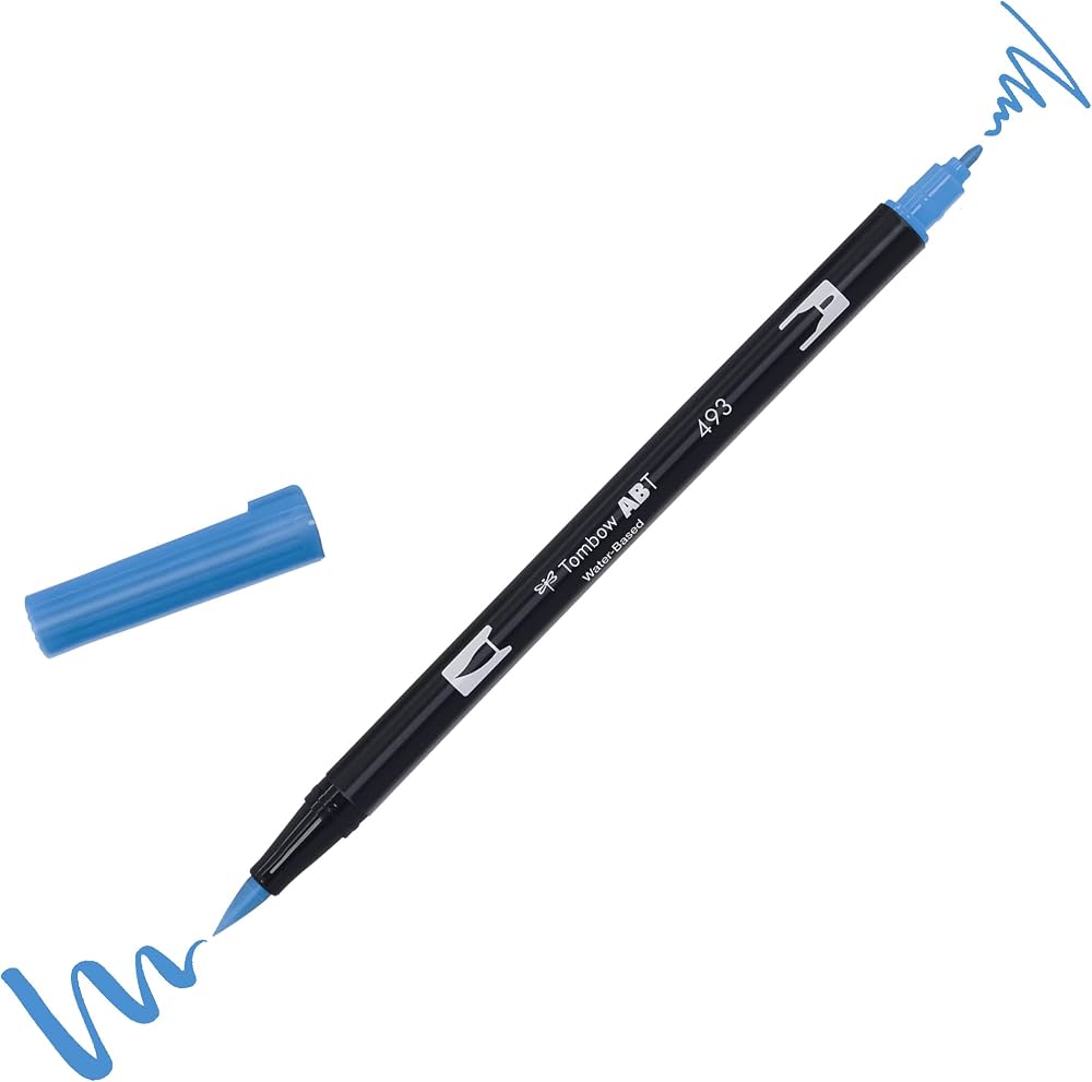 Tombow ABT Dual Brush Pen 493 Reflex Blue