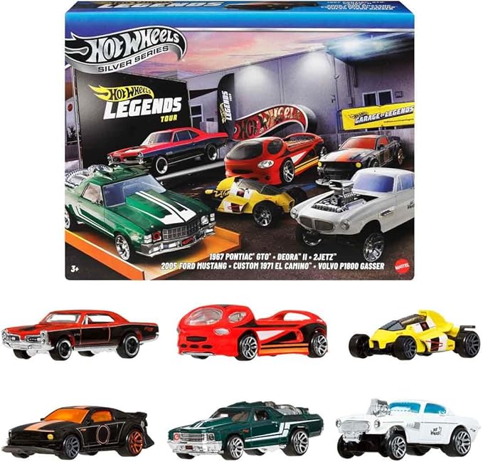 Hot Wheels 1:64 Scale Die-Cast HW Legends Vehicles 6-Pack