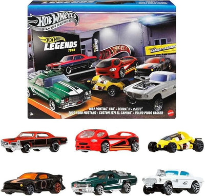 Hot Wheels 1:64 Scale Die-Cast HW Legends Vehicles 6-Pack