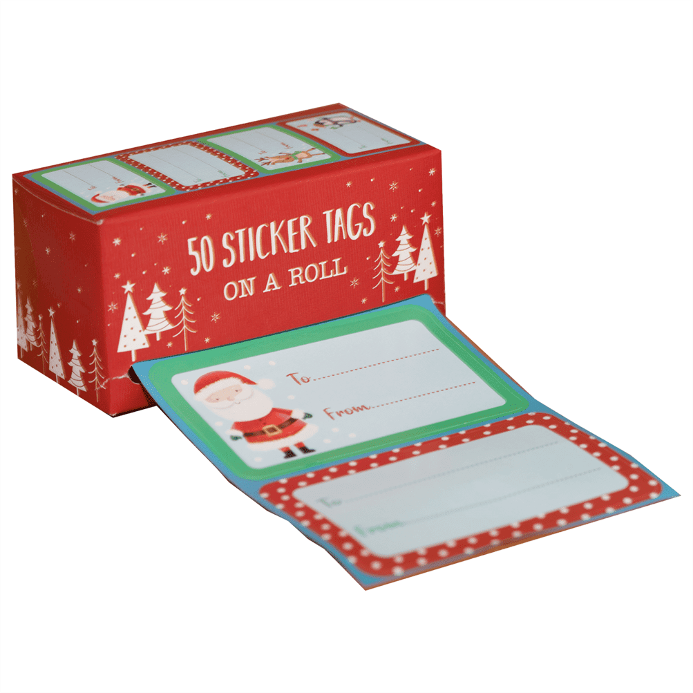 Christmas lables on a roll x 50 lables
