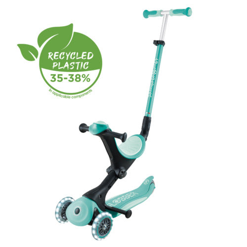 Globber Go•Up Deluxe Lights Mint Convertible Scooter