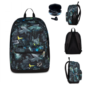 Zaino Seven Pro XXL Abyss with Wireless Earphones - Bag only - 2 large compartments fit A4