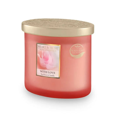 Heart & home candle - loving blooms blush rose & sweet vanilla