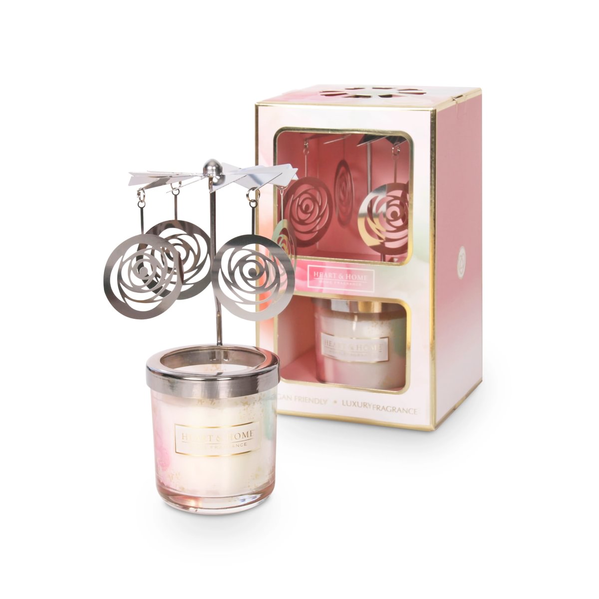 Heart & Home Mini Candle & Carousel Gift Set - With Love