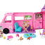 Barbie Dream Camper Playset with Roof Tent, BBQ Grill with Color Change Feature and 60 Accessories
