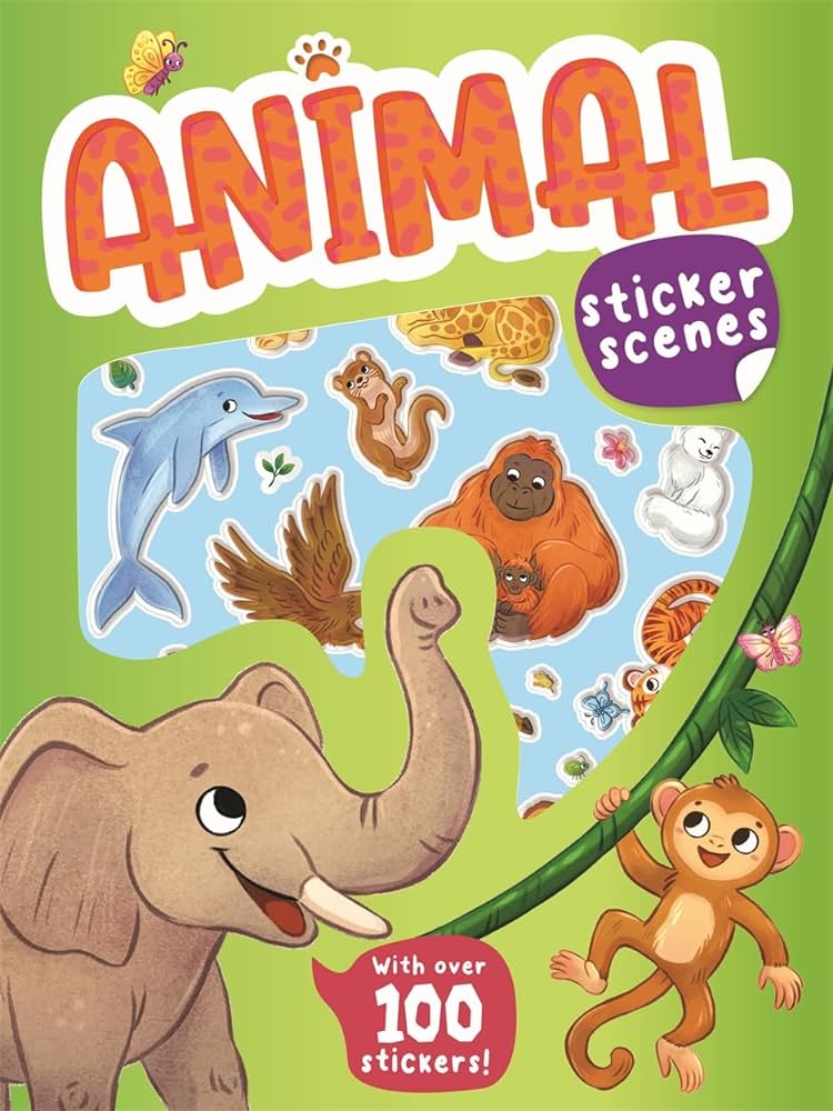 Animal Sticker Scenes Over 100 Stickers